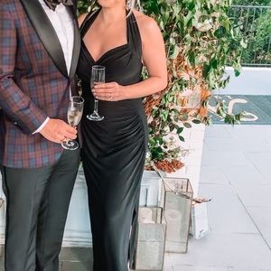 Norma Kamali Black Backless Dress